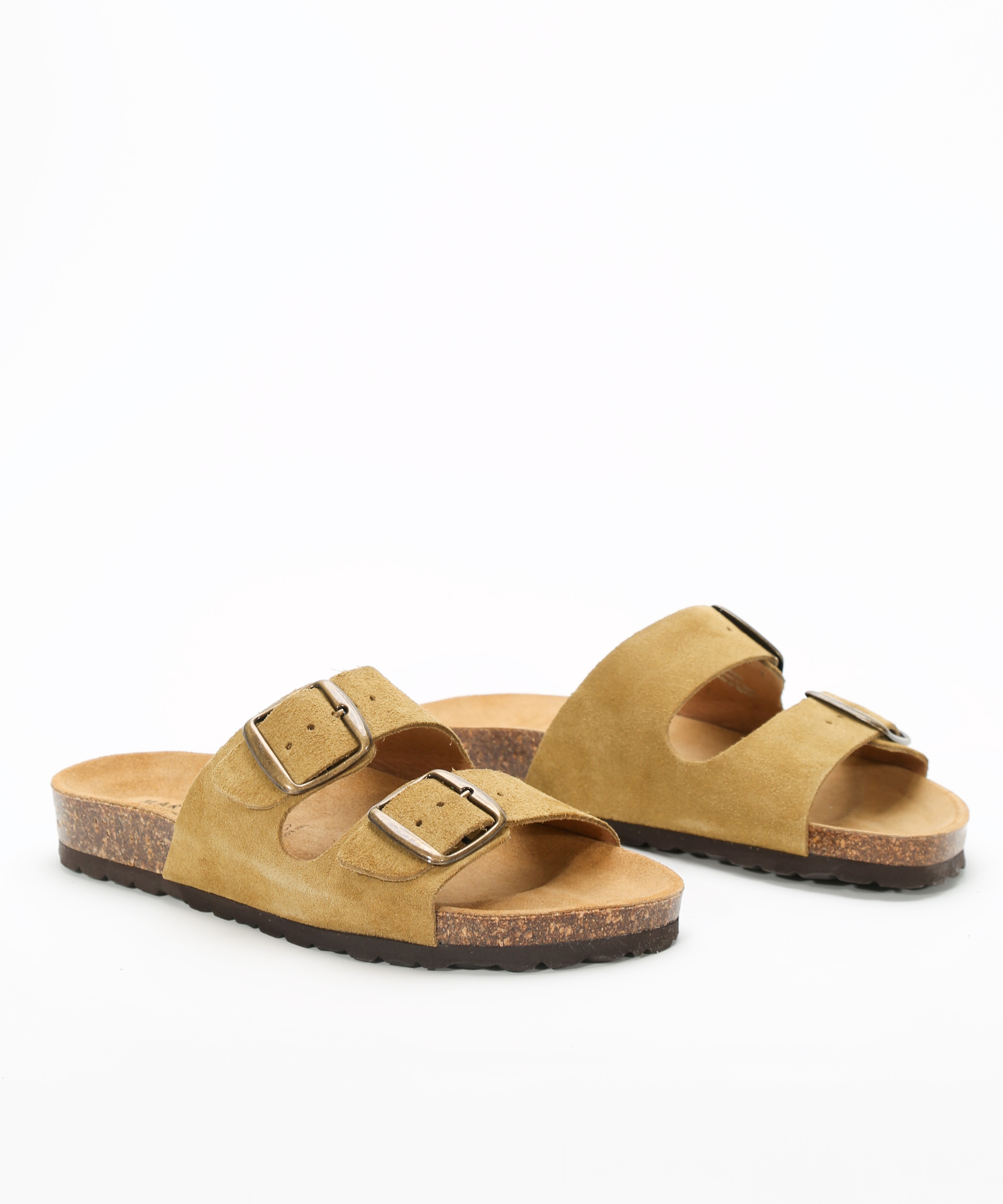 Sandalias de piel planas con hebillas  image number null